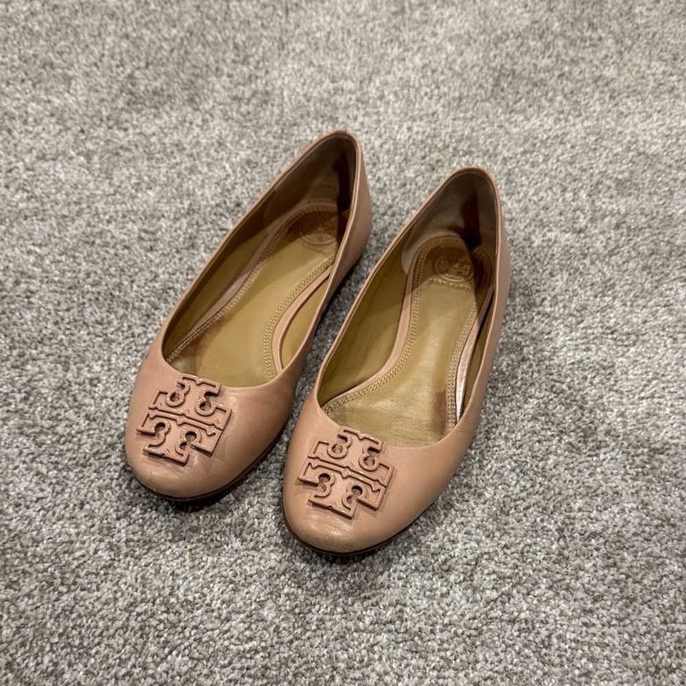 Tory Burch Blush Loafers with Logo Detail